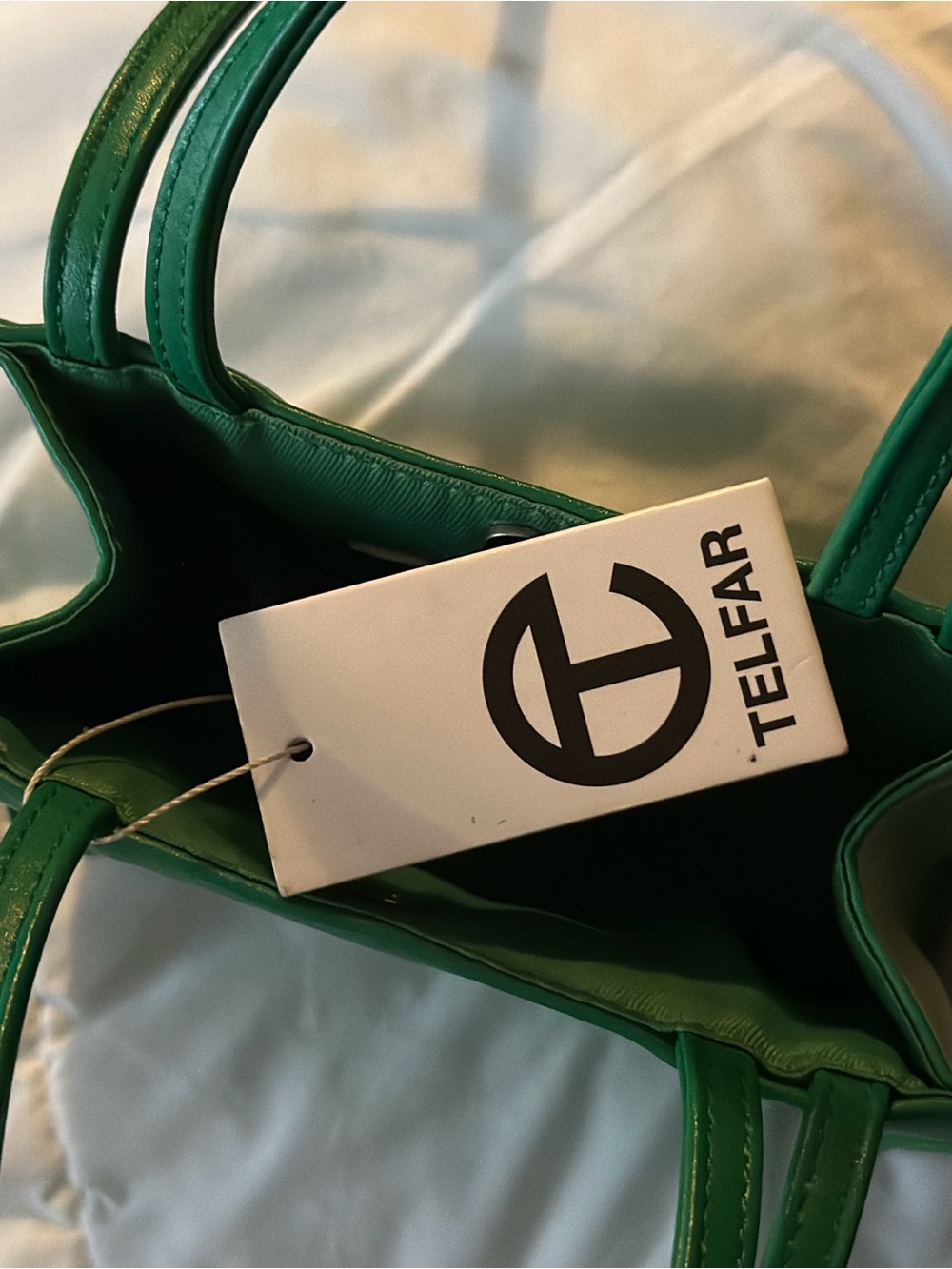 Telfar Small Green Logo Shopping Bag - Picture 4 of 5